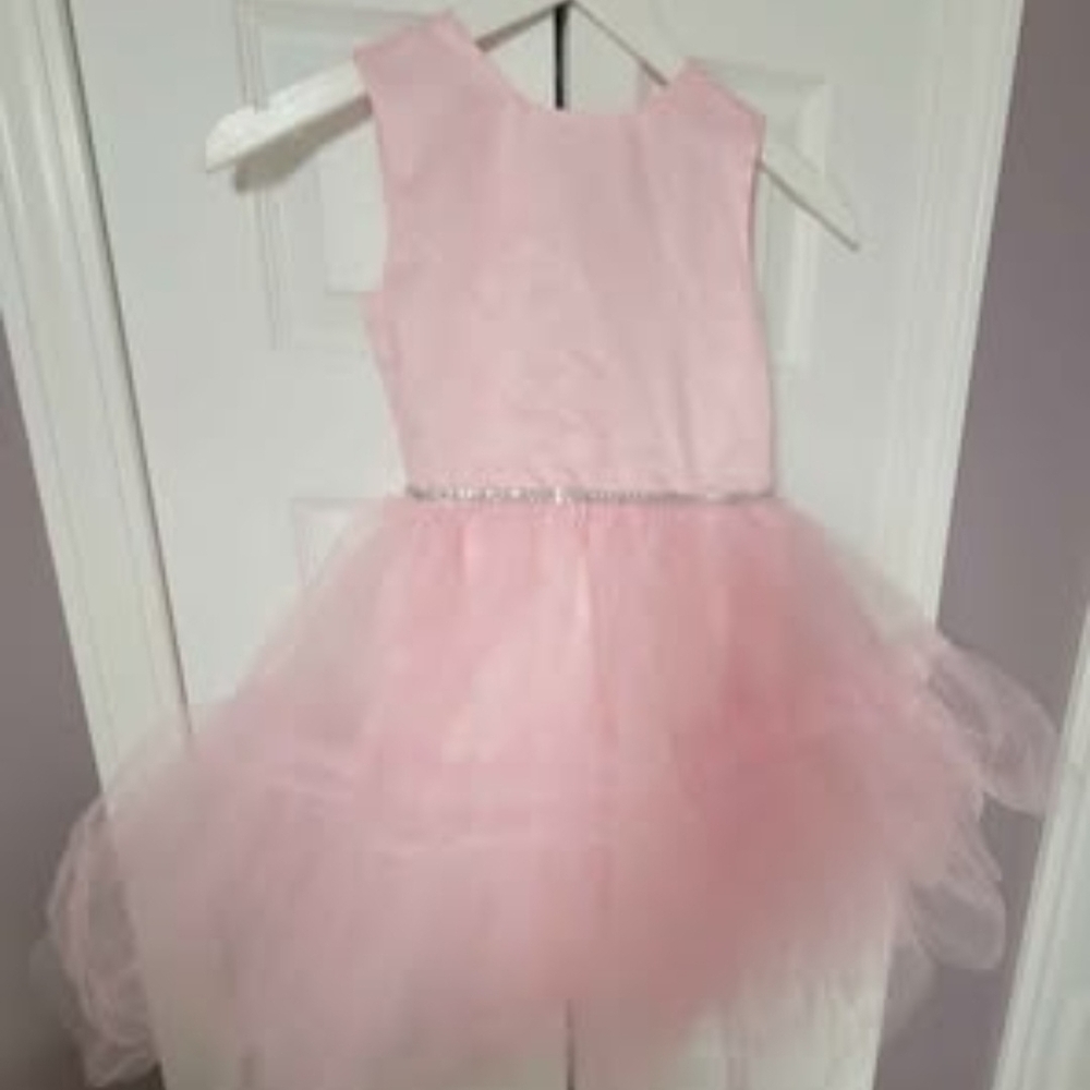 Elegant Pink Tulle Kids Dance Dress
